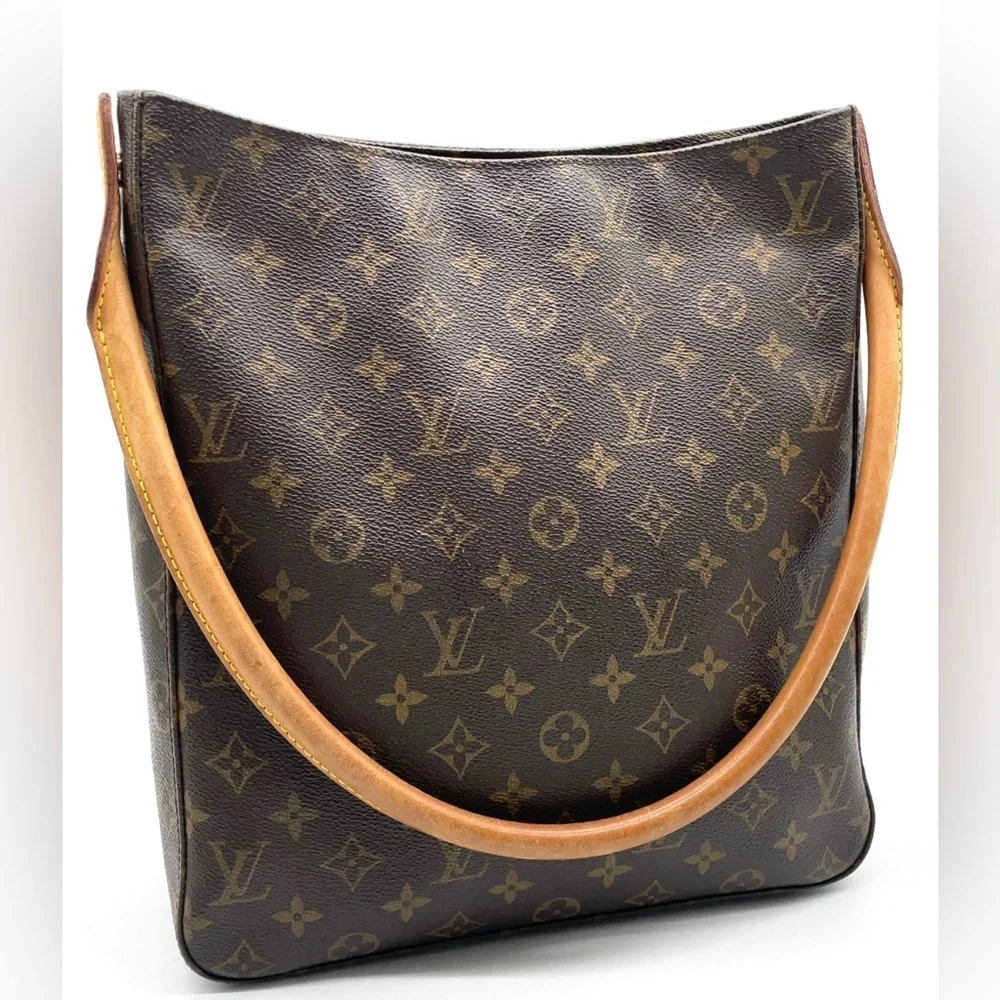 Louis Vuitton Looping Shoulder Bag GM Brown- authentic EUC